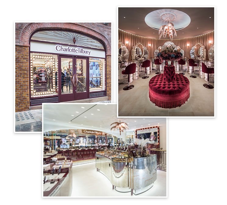 Collage of the Covent Garden Store entrance and interior