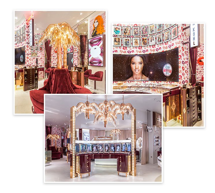 Collage of the Westfield White City store interior