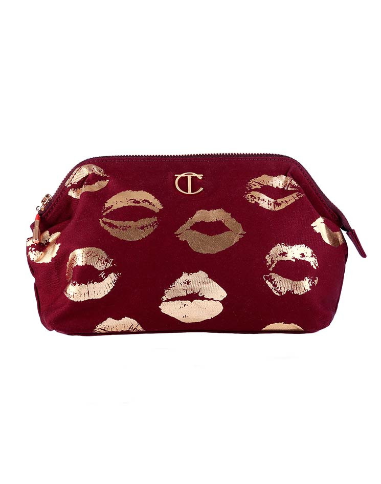 Burgundy Lip Printed Makeup Bag 3rd Edition Charlotte Tilbury