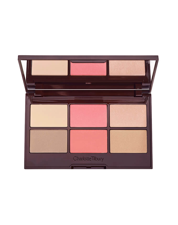 Face Palette & Makeup Brush Glowing, Pretty Skin Kit Charlotte Tilbury